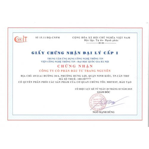 Các giấy chứng nhận của Trang Nguyễn