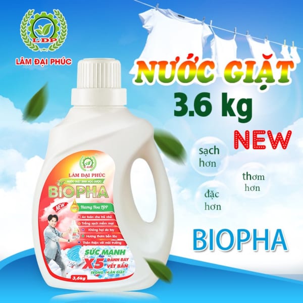 Nước giặt xả sinh học dược Biopha x5