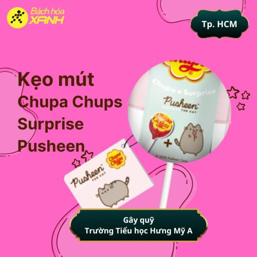 Kẹo Mút Chupa Chups Surprise Pusheen Hương Dâu - Hộp 12g