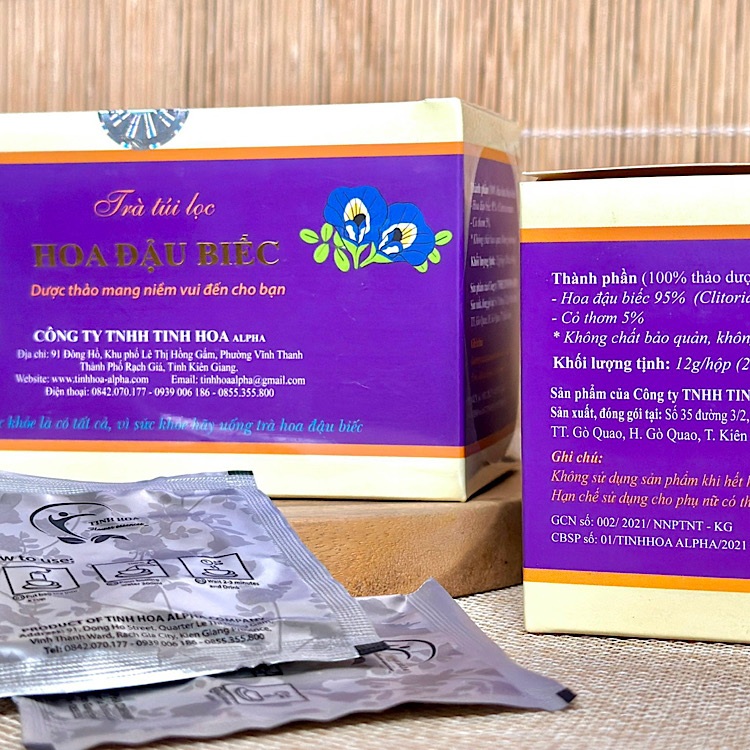Trà hoa đậu biếc macchiato