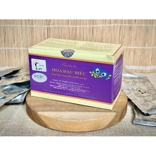 Hoa đậu biếc và chanh