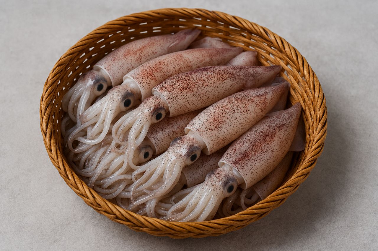 Chọn mực tươi, sạch