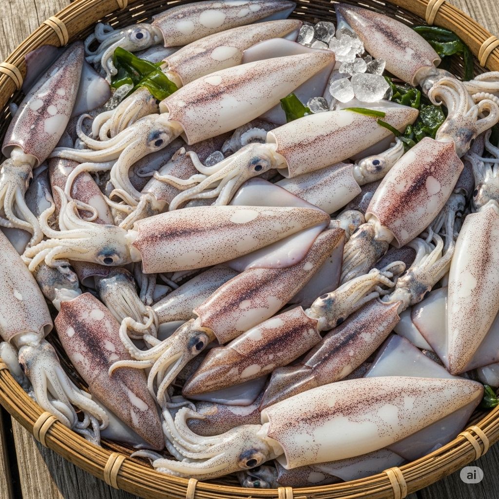 Một con mực trứng bao nhiêu calo?