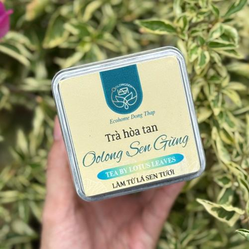 Cách pha trà oolong sen gừng chuẩn vị
