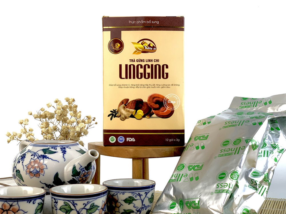 Trà gừng linh chi