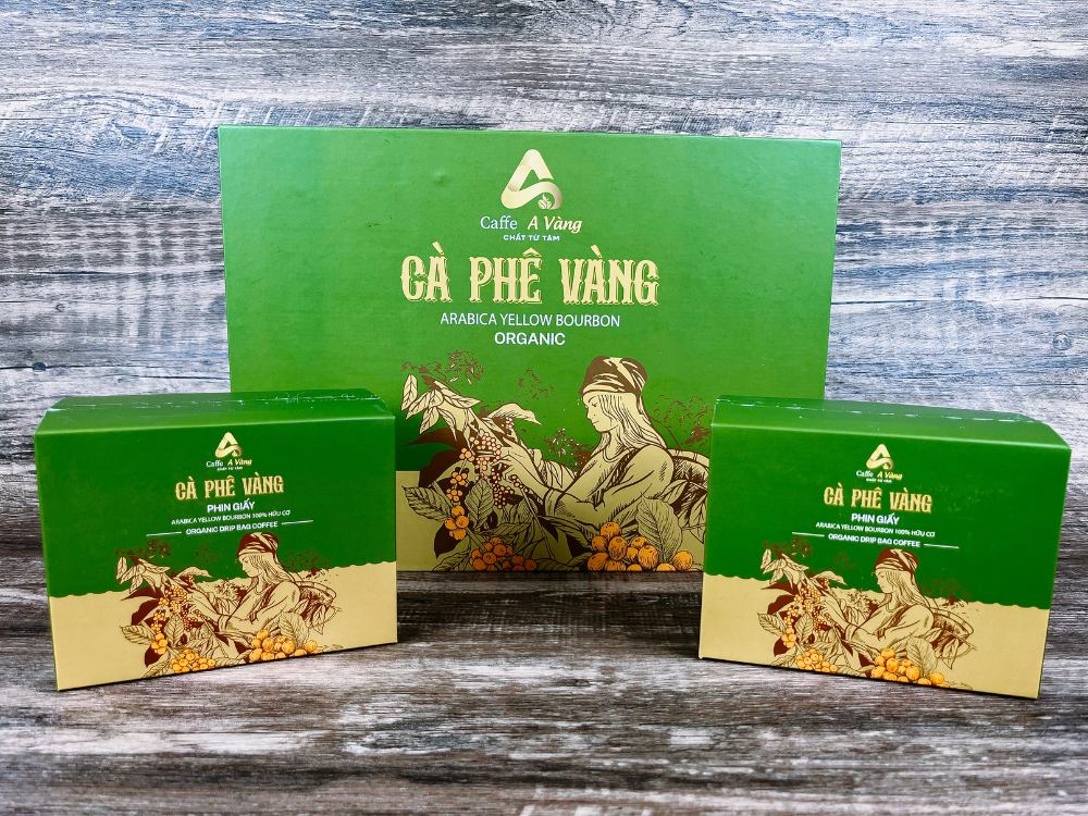 Hộp cà phê vàng đặc sản phin giấy 4.0 cao cấp Nhật Bản