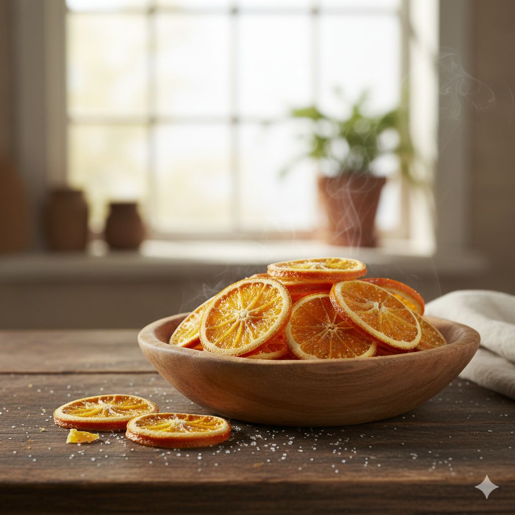 Bước 3: Thái cam thành lát mỏng đều