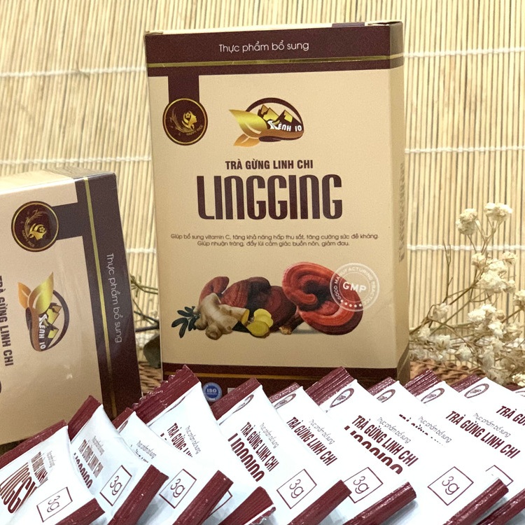 Cách pha trà gừng linh chi Lingging