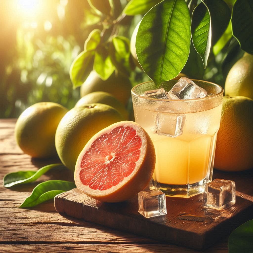 Uống nước ép bưởi