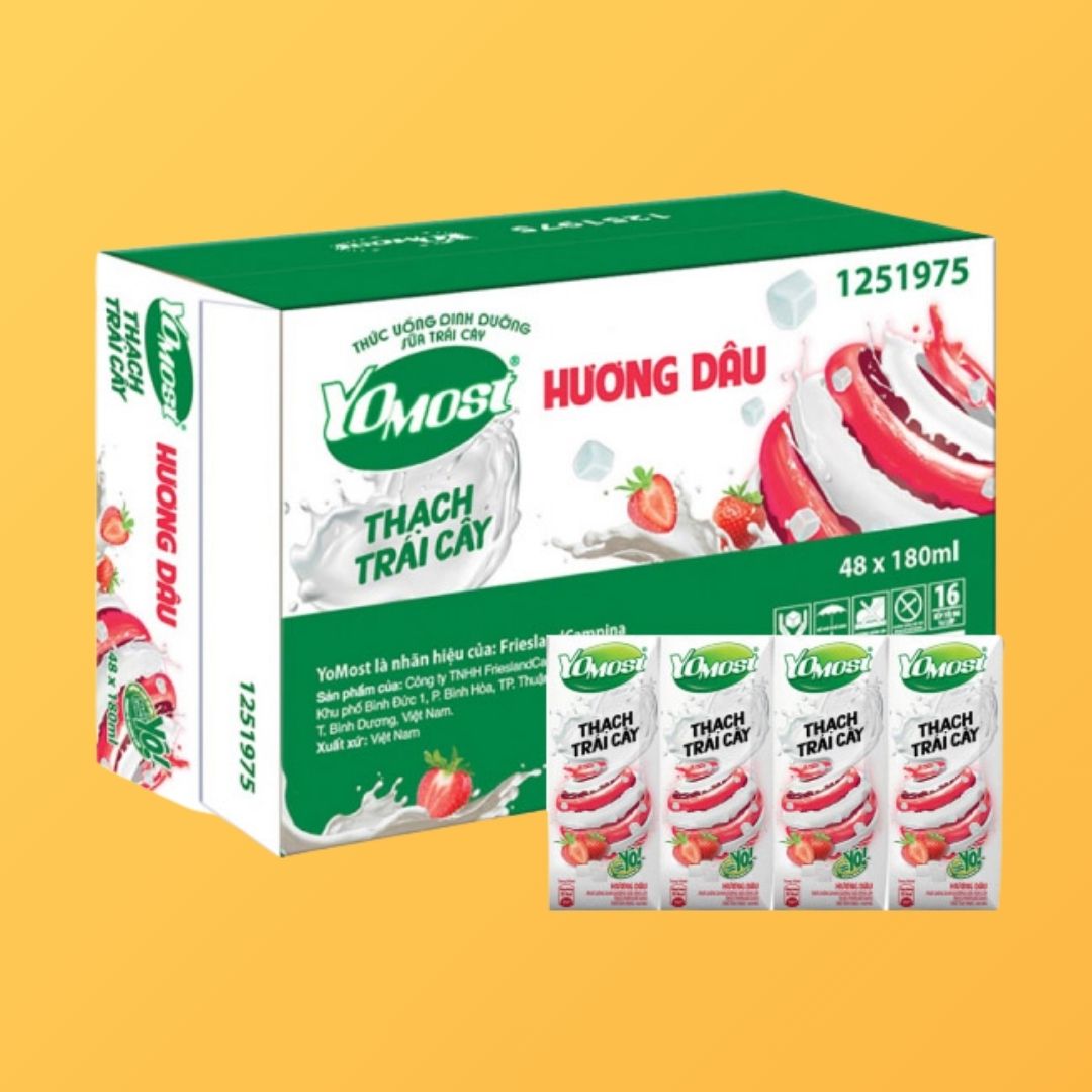 Sữa Thạch Trái Cây YoMost Hương Dâu