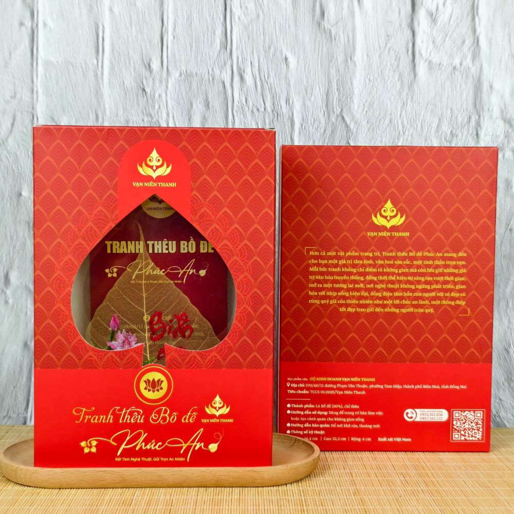 Tinh Hoa Thủ Công Trong Từng Chiếc Lá – Nghệ Thuật Thêu Tay Trên Lá Bồ Đề Phúc An