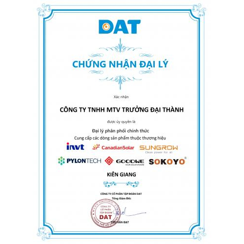 Chứng Nhận Đại Lý