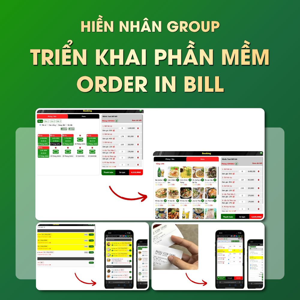 Triển Khai Phần Mềm Order In Bill Cho Mô Hình Kinh Doanh Mới Tại Rạch Giá