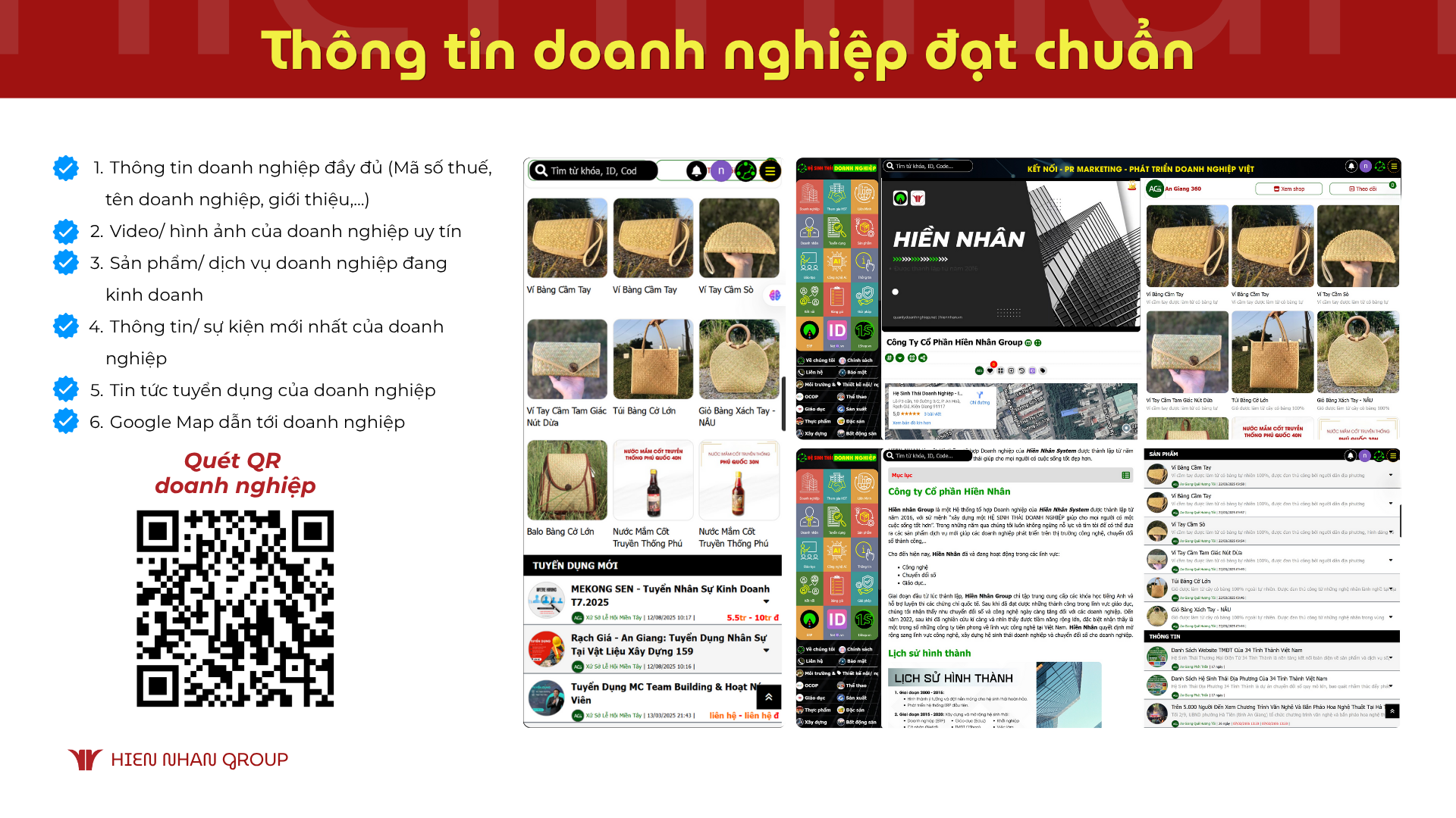 Thông tin doanh nghiệp đạt chuẩn