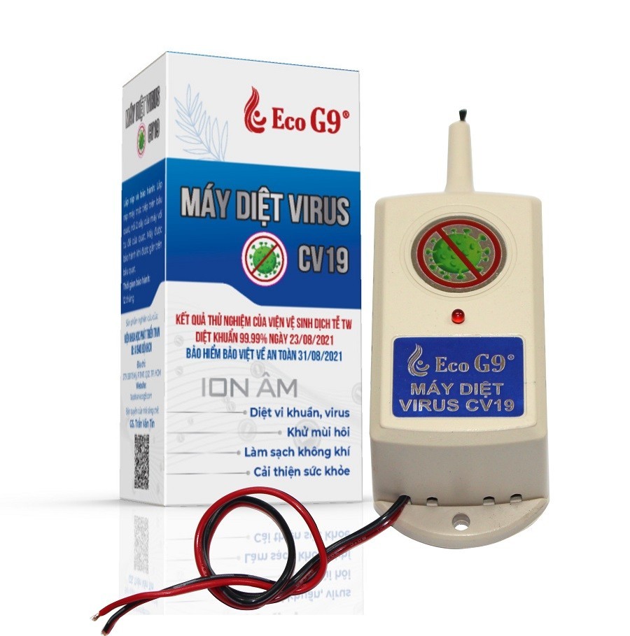 Máy Diệt Virus, khử độc, kháng khuẩn cho xe hơi, nơi làm việc – ION Âm Eco G9