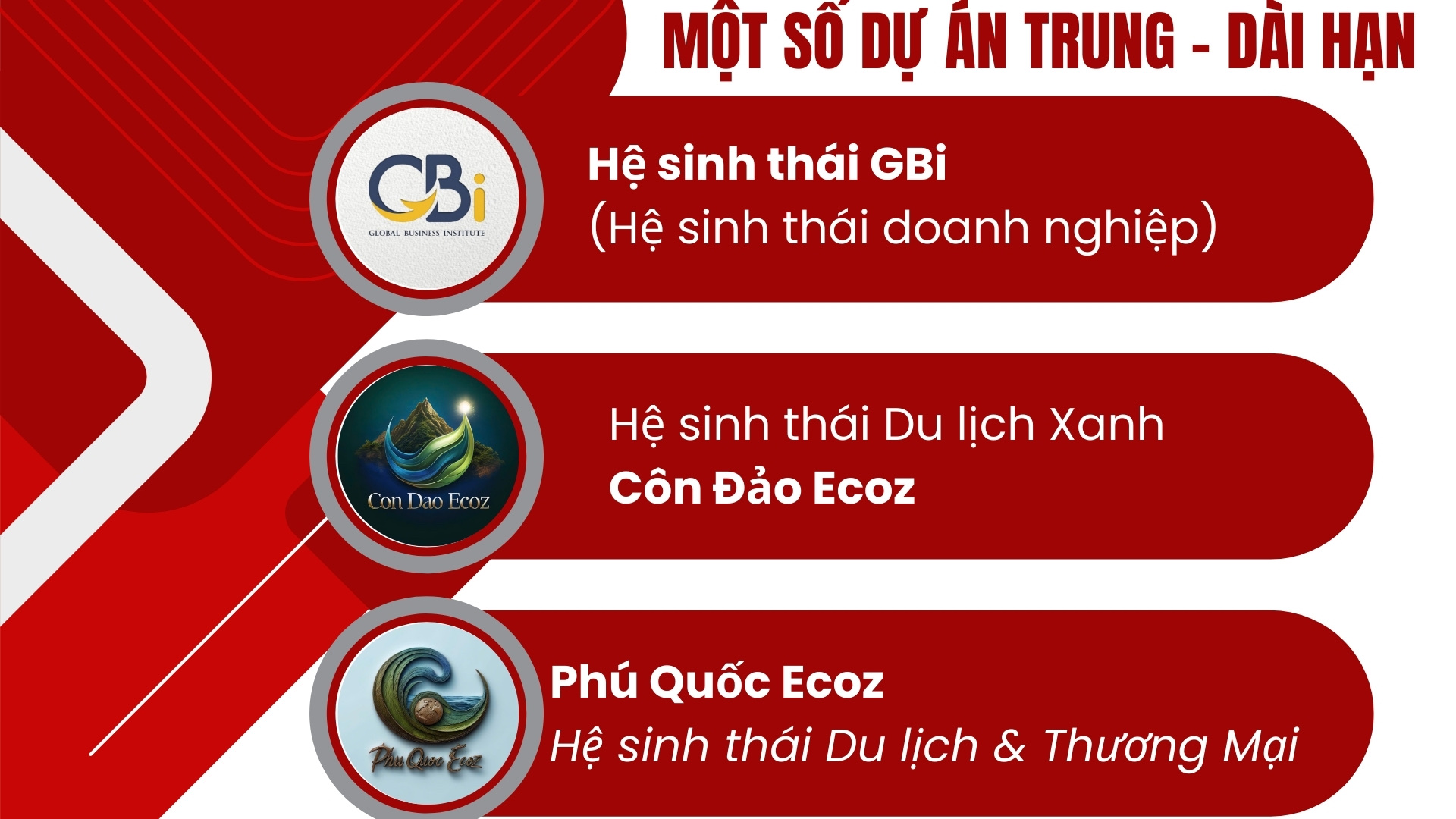 Một số dự án trung hạn và dài hạn