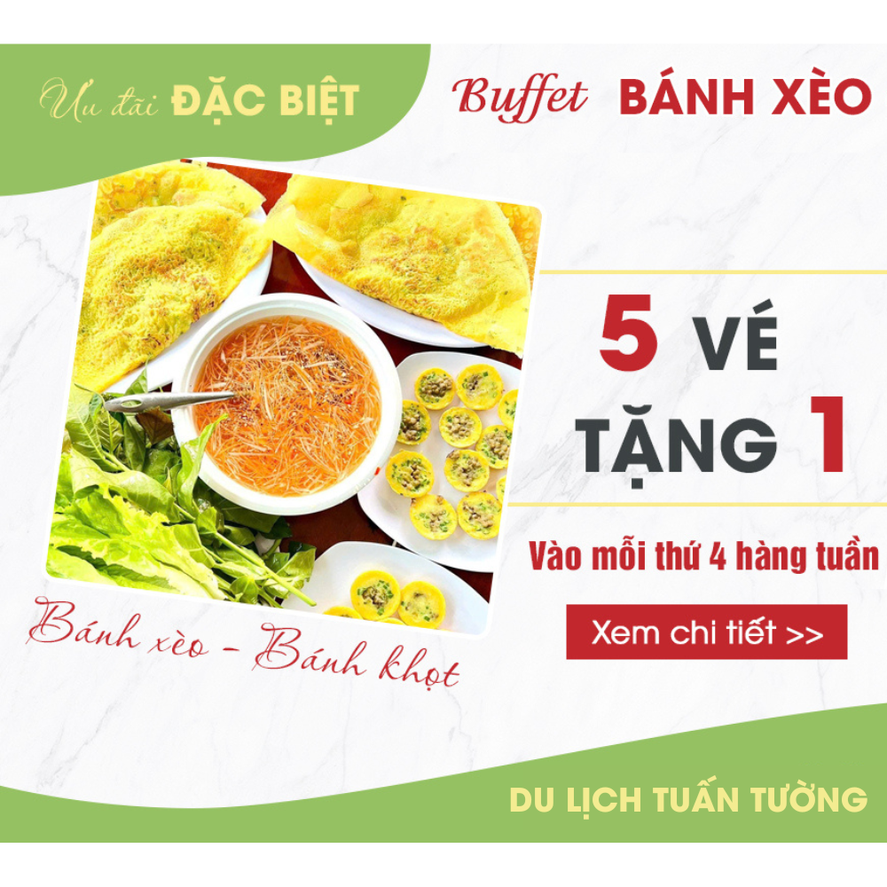 Thưởng Thức Bánh Xèo, Bánh Khọt Bao No Chỉ Từ 39k/ Vé Bánh