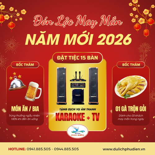 Mở Lộc Đầu Năm 2026 – Đón Khuyến Mãi Ngập Tràn Cùng Du Lịch Phú Điền