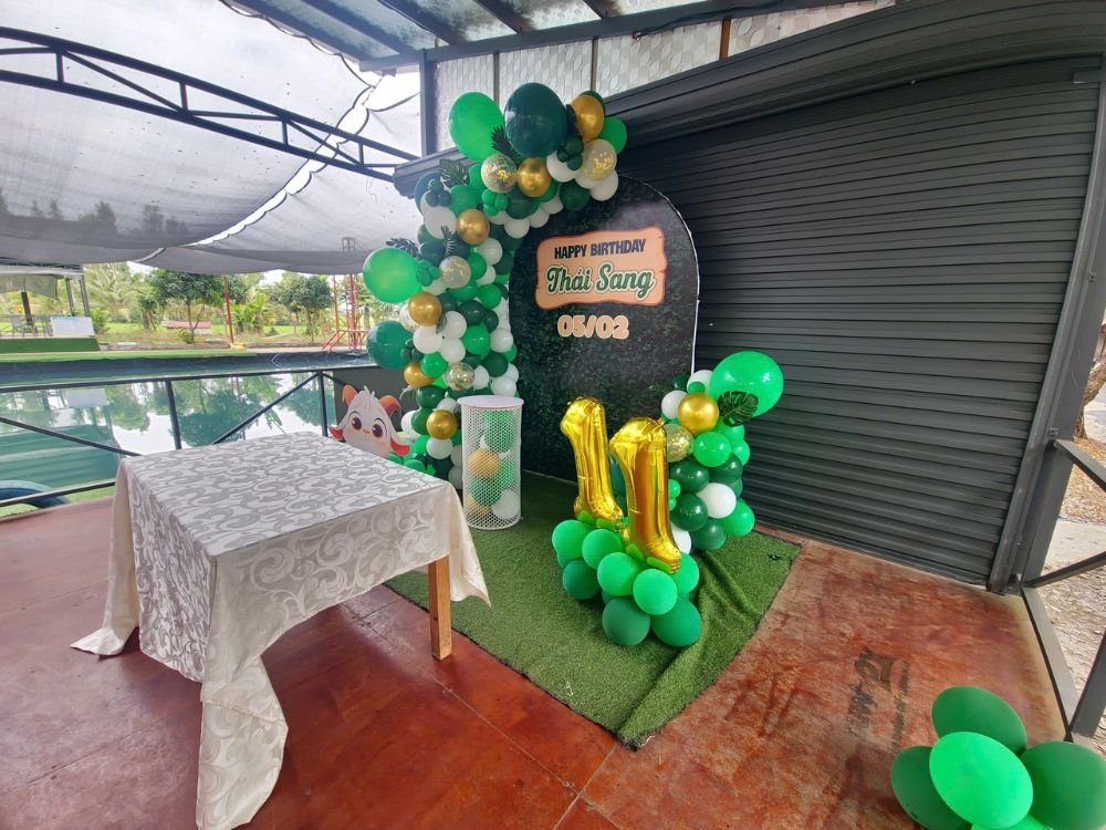 Trang trí sinh nhật cho bé – Concept xanh nổi bật