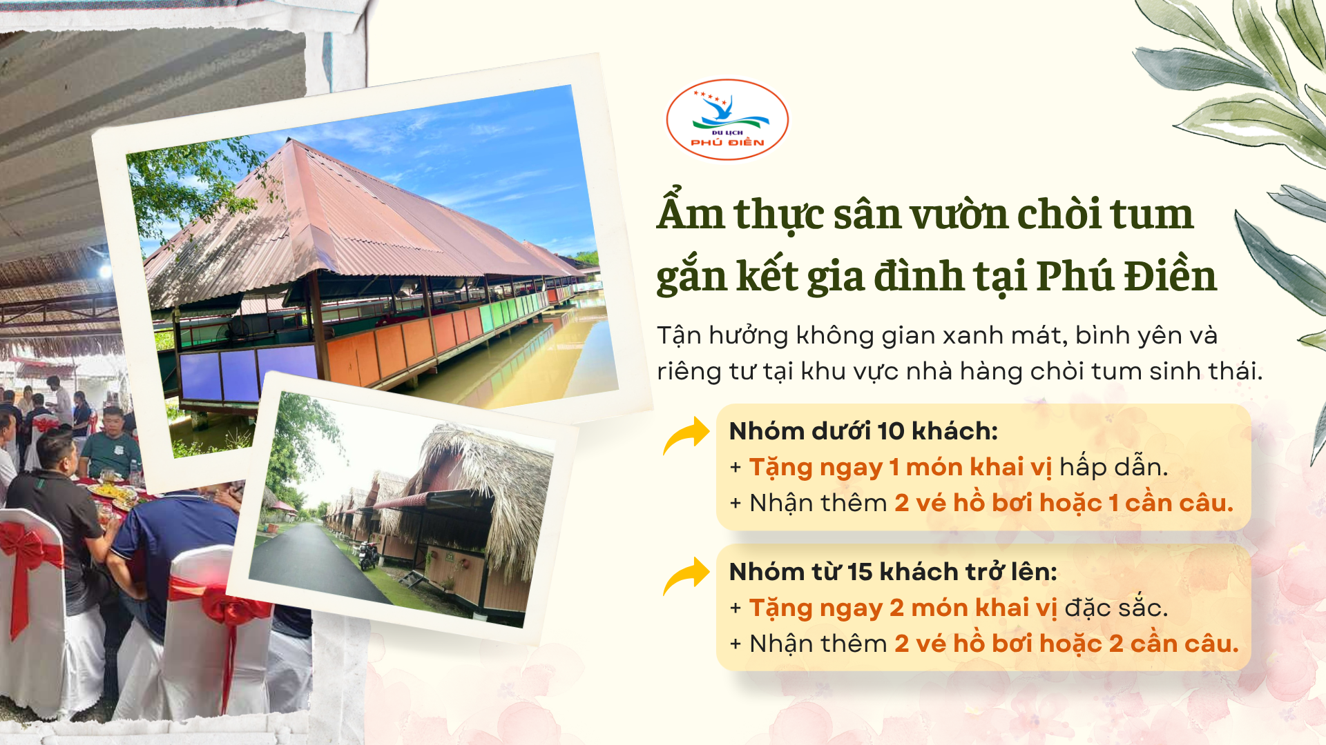 Ẩm thực sân vườn chòi tum – Gắn kết gia đình trọn vẹn