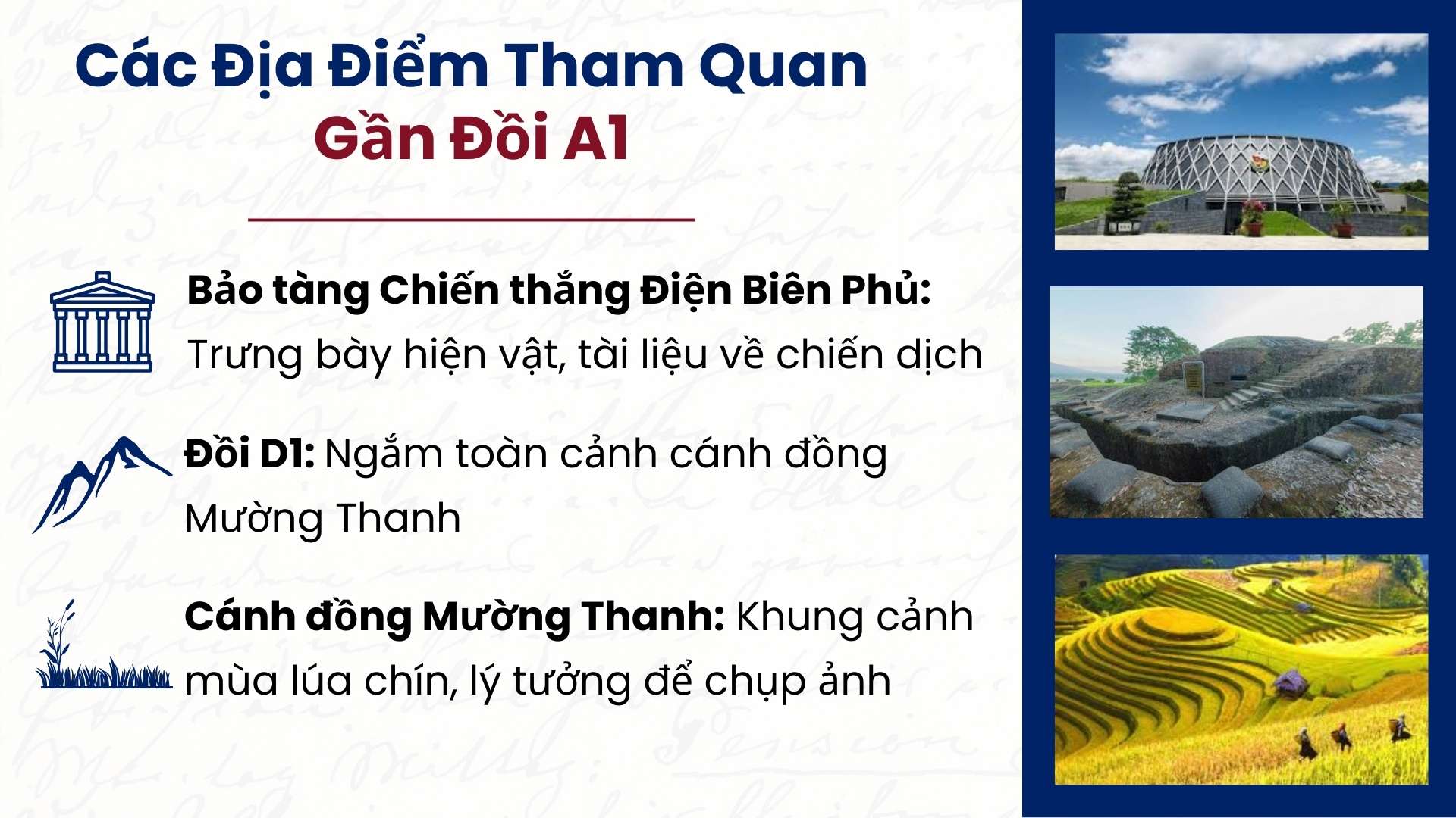 Gợi ý các địa điểm tham quan khác gần Đồi A1