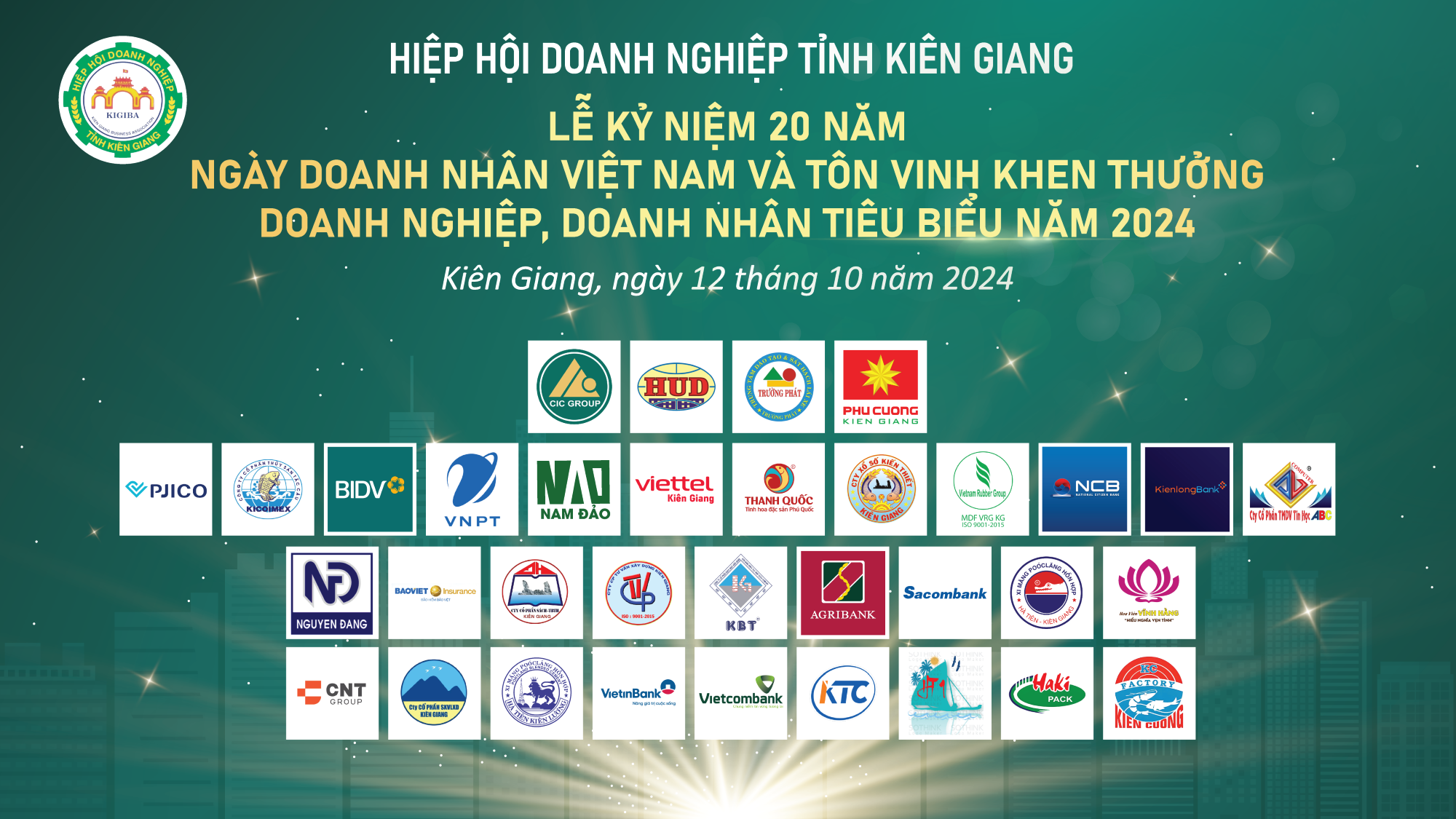 Nhà Tài Trợ – Lễ Kỷ Niệm & Tôn Vinh Doanh Nhân Kiên Giang Năm 2024