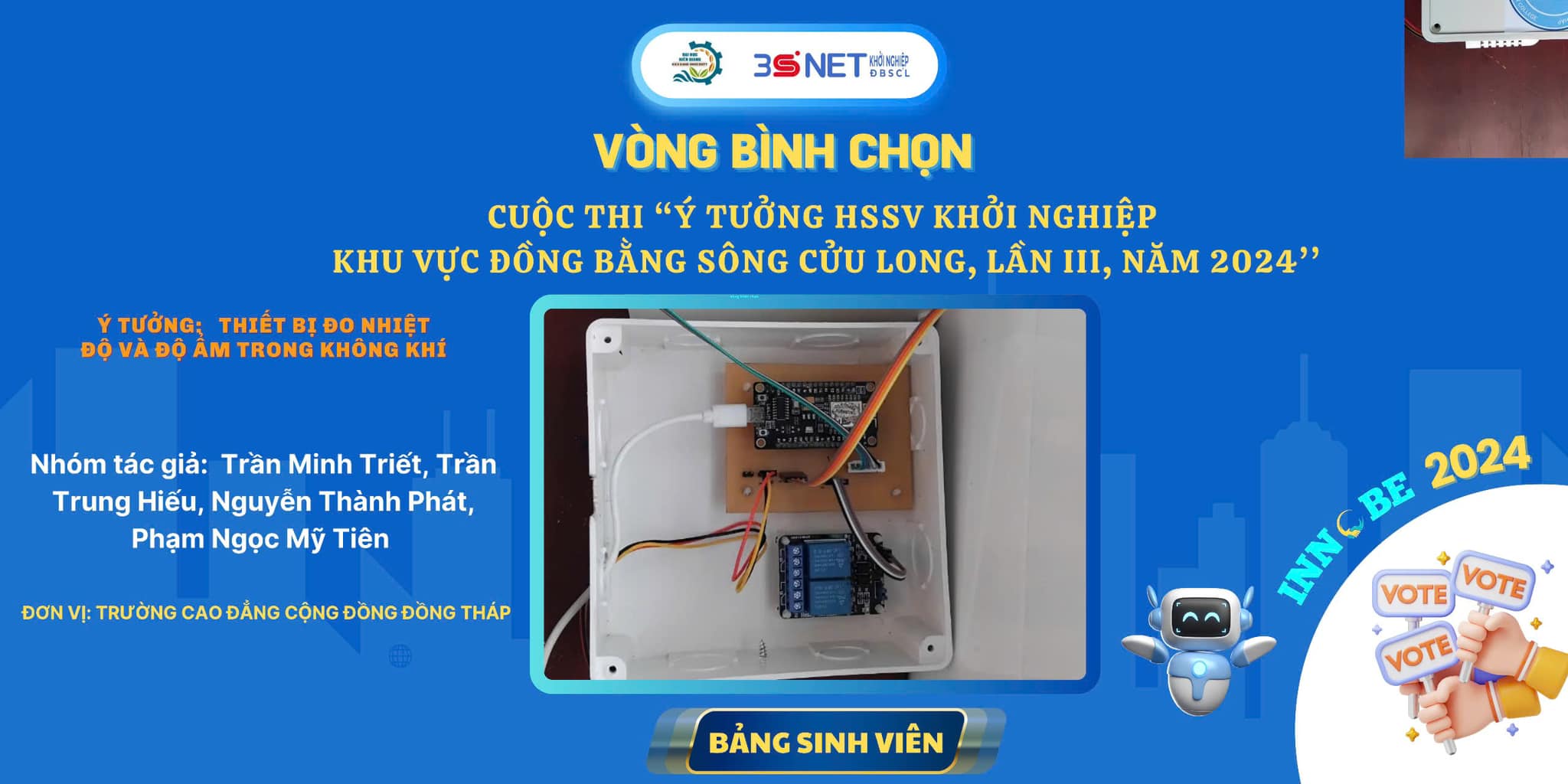 Ý tưởng: Thiết bị đo nhiệt độ và độ ẩm trong không khí