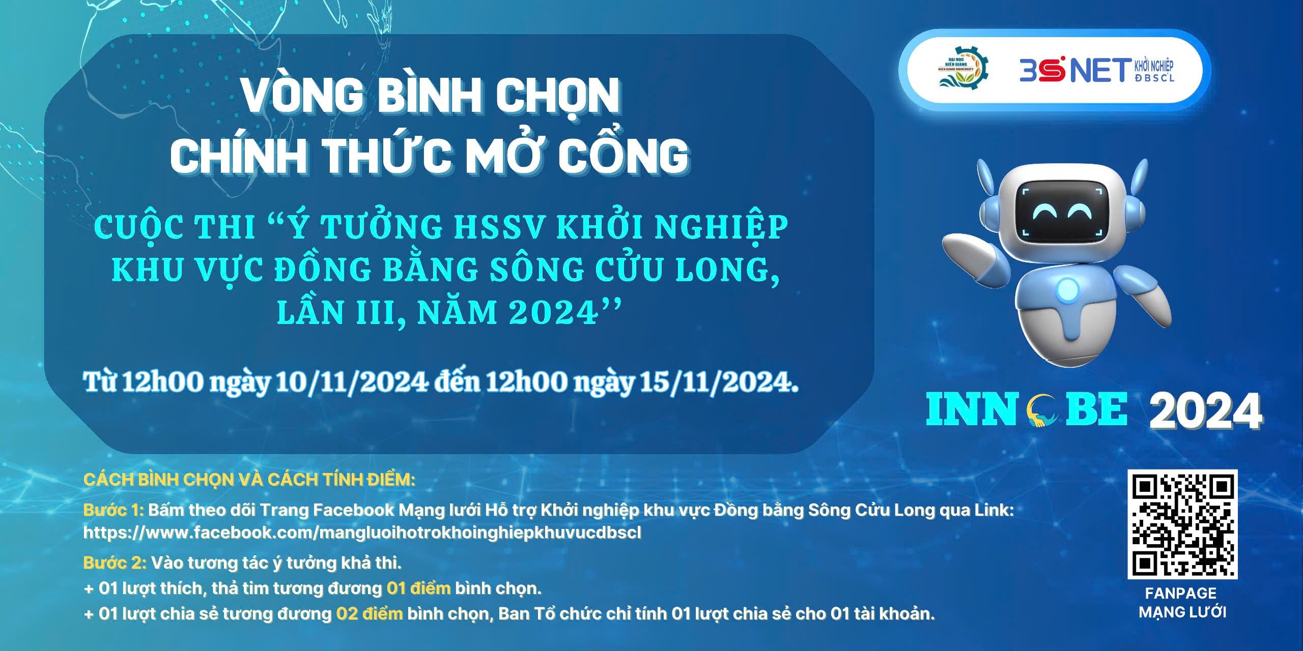 Vòng bình chọn cuộc thi INNOBE 2024 chính thức mở cổng