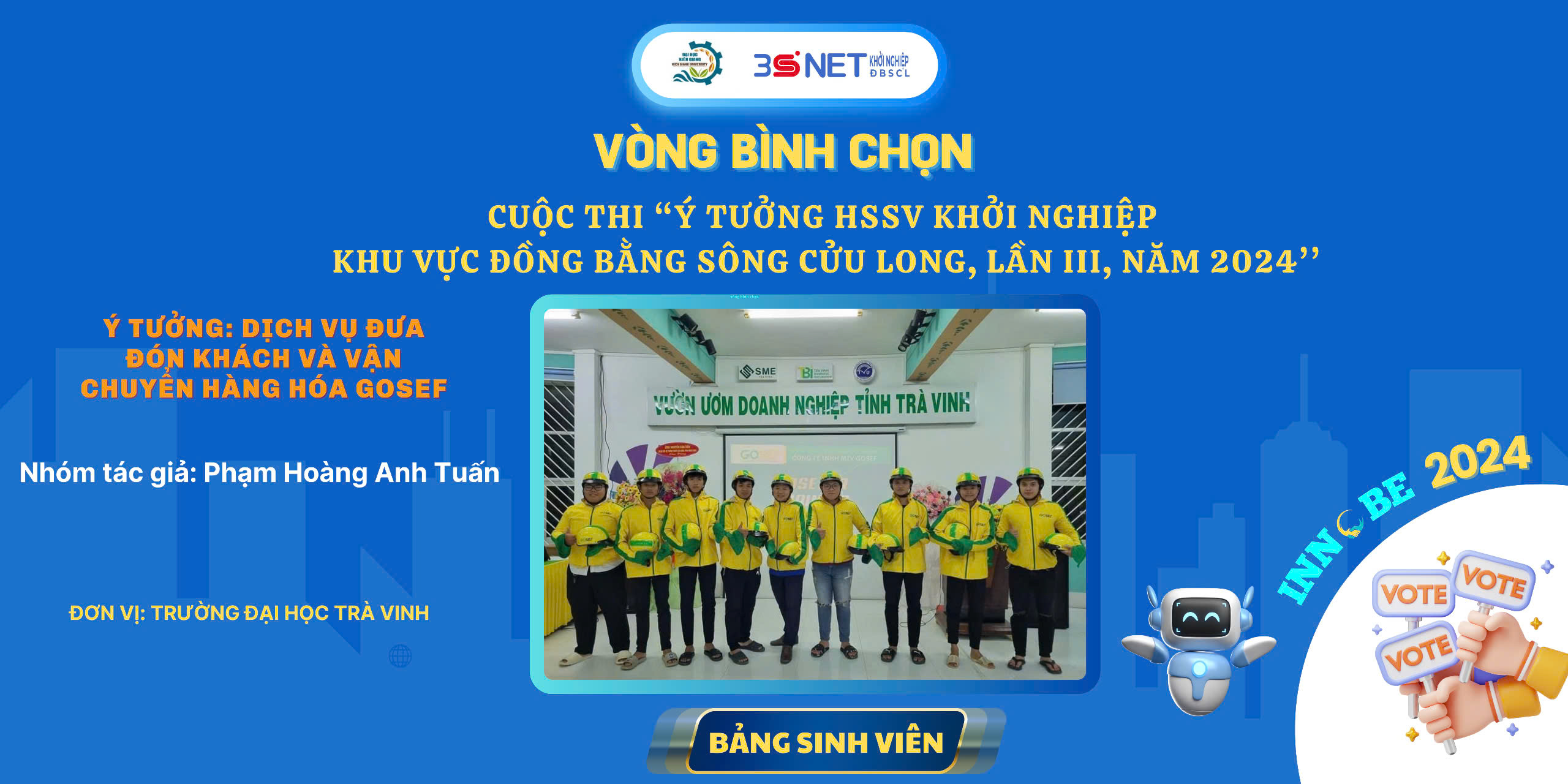 Ý tưởng: Dịch vụ đưa đón khách và vận chuyển hàng hóa GoSef