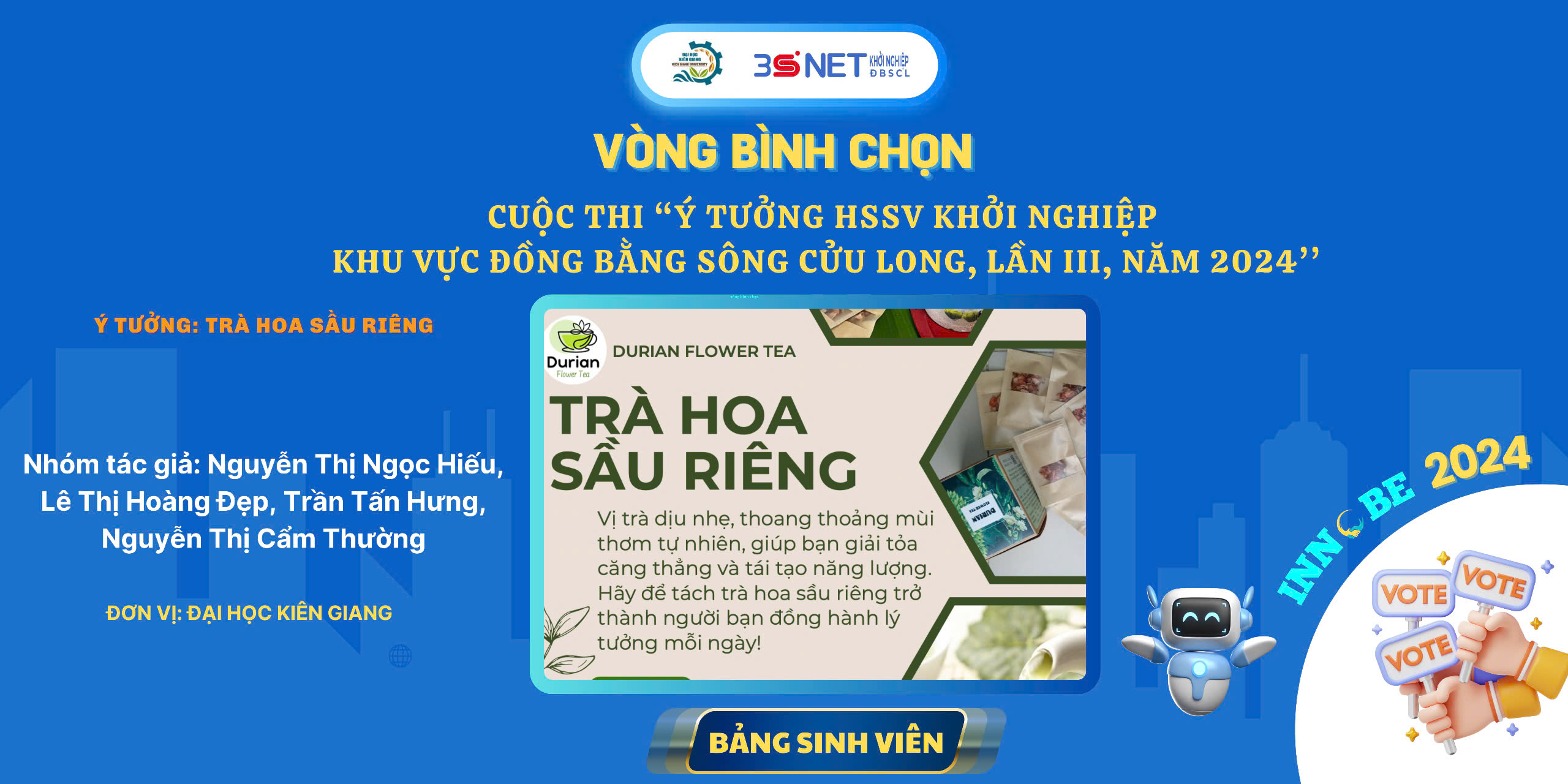 Ý tưởng: Trà hoa sầu riêng