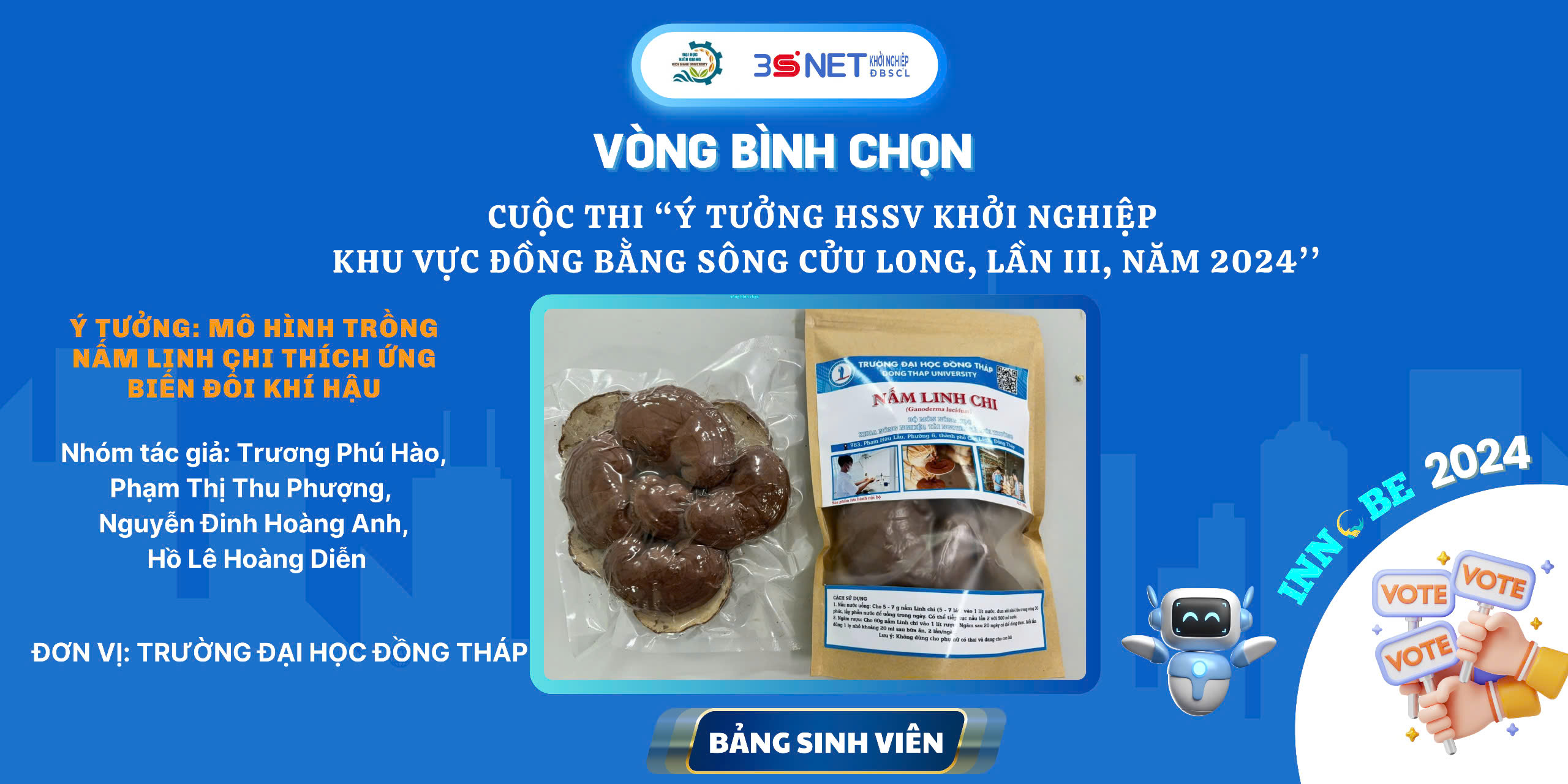 Ý tưởng: Mô hình trồng nấm Linh Chi thích ứng biến đổi khí hậu