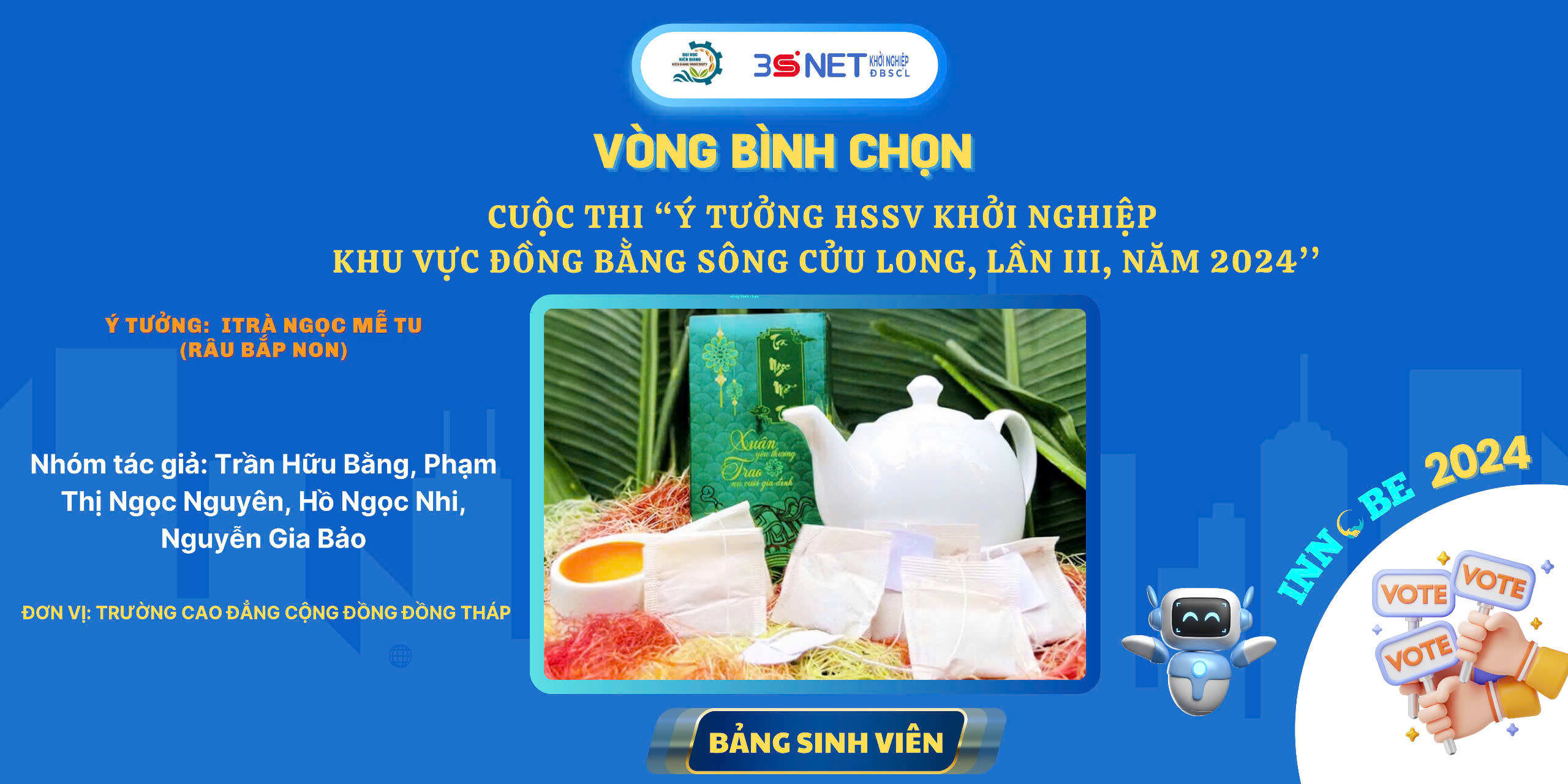 Ý tưởng: Trà Ngọc Mễ Tu (râu bắp non)