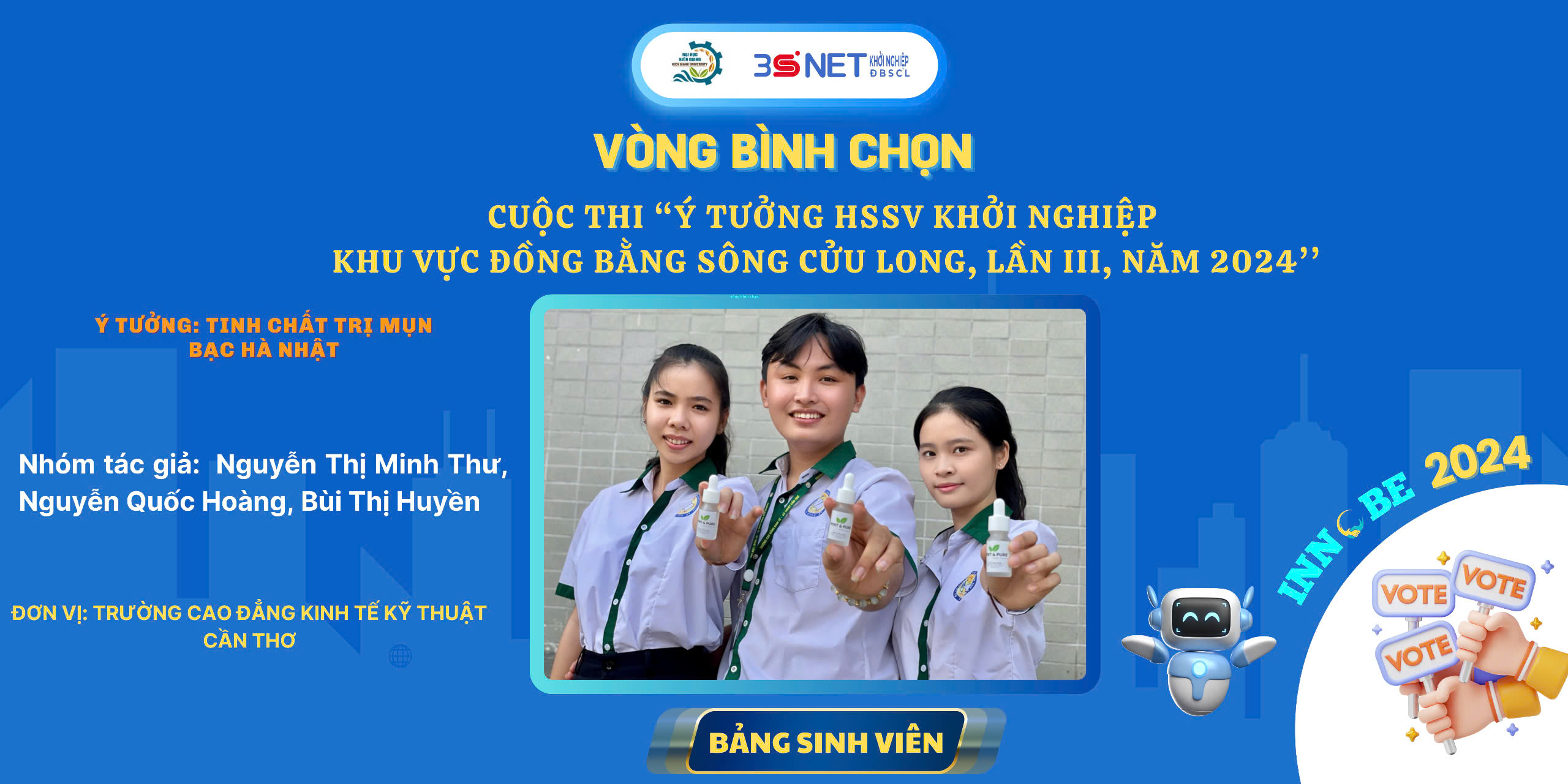 Ý tưởng: Tinh chất trị mụn bạc hà NHẬT