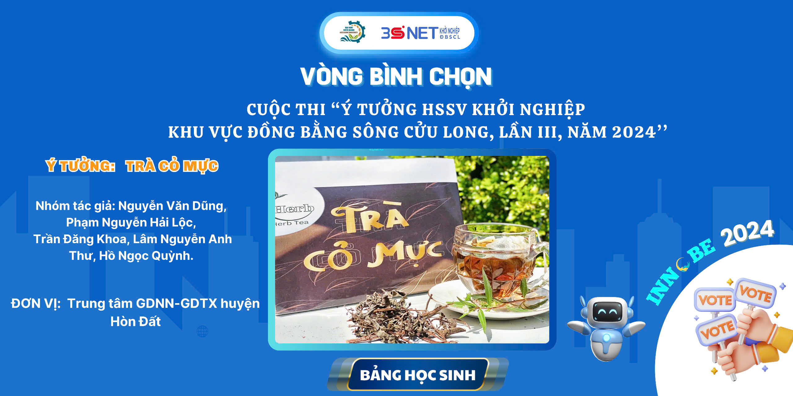 Ý tưởng: Trà cỏ mực