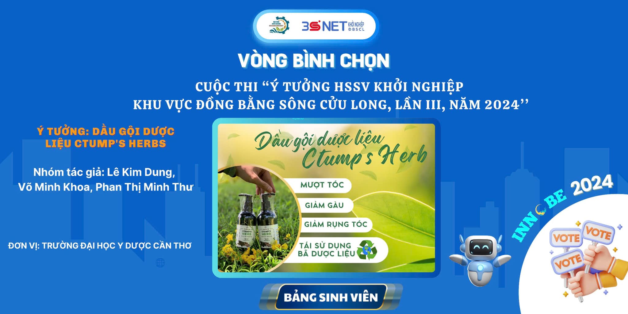 Ý tưởng: Dầu gội dược liệu CTUMP’s Herbs