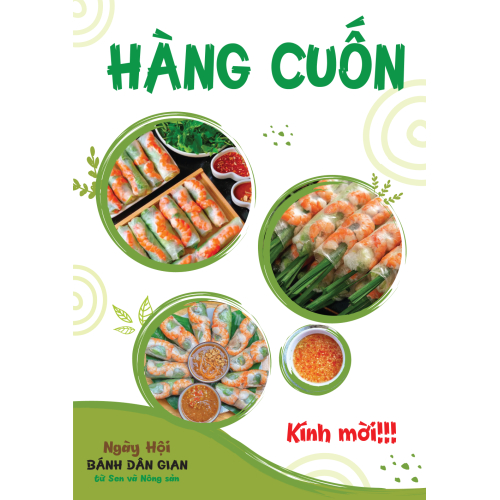 Menu tại ngày hội