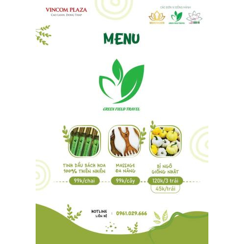 Menu tại ngày hội