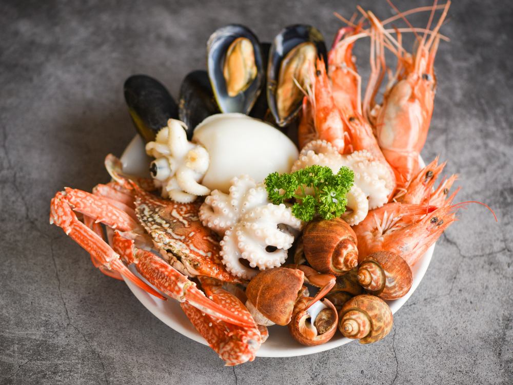 hải sản luộc