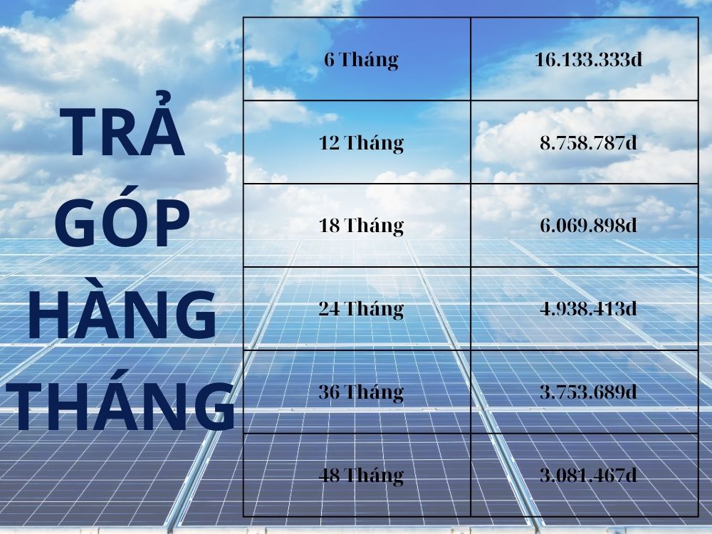 trả góp hàng tháng 