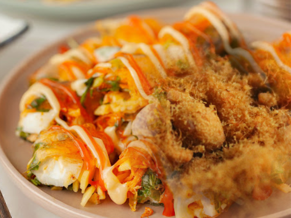 3. Bánh tráng cuộn chà bông cá sốt mayonnaise