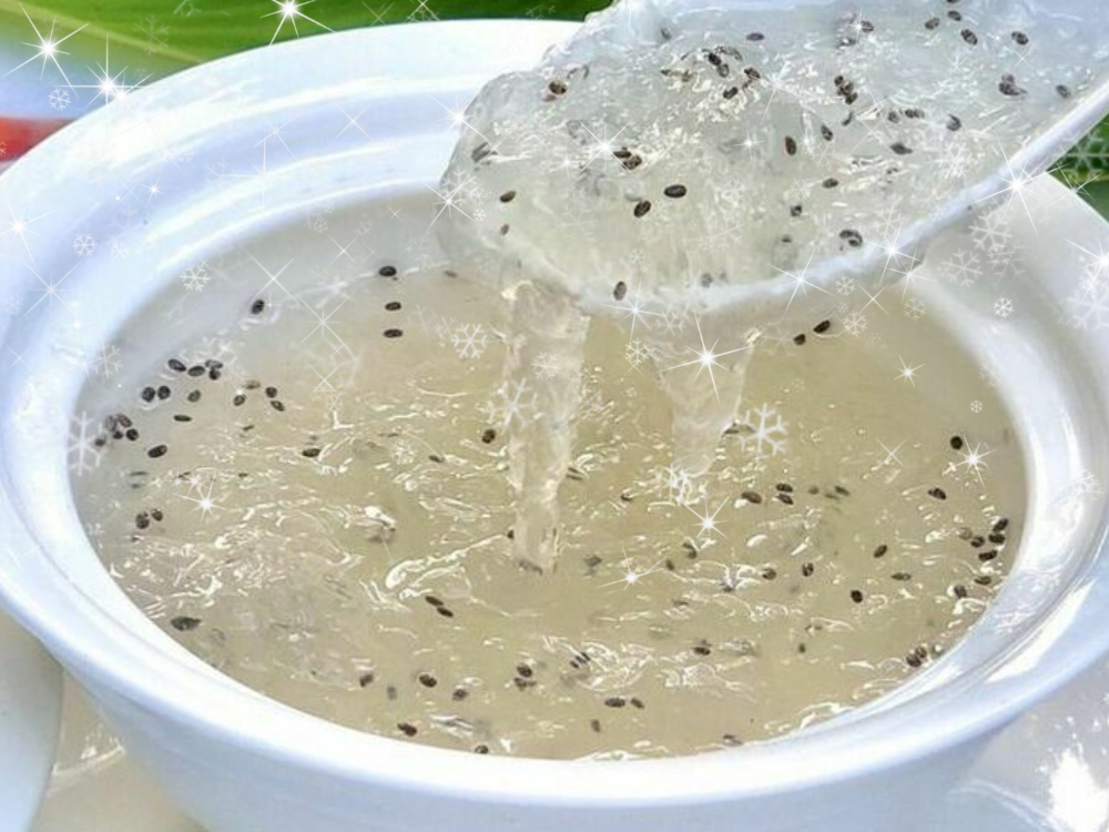 5. Tổ yến nấu hạt chia và hạt é