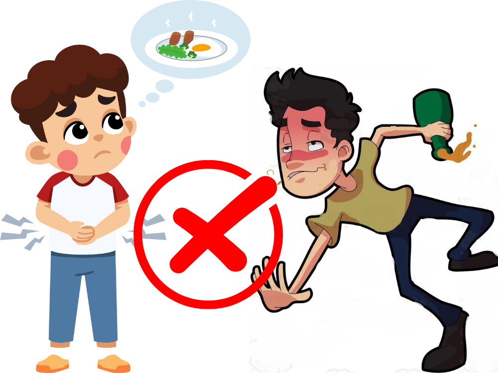 không ăn khi say hay đói bụng