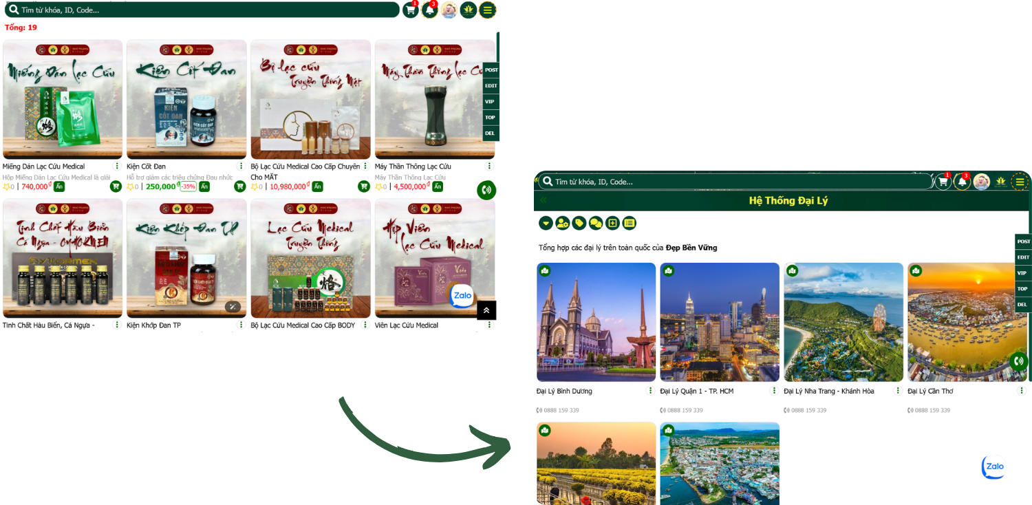 Có được website TMĐT kết hợp hệ thống đại lý