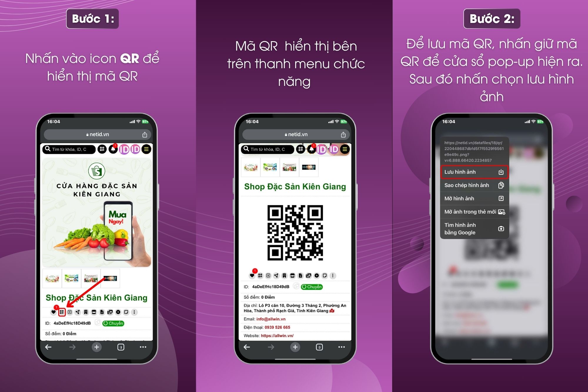 Cách hiển thị và lưu mã QR của kênh