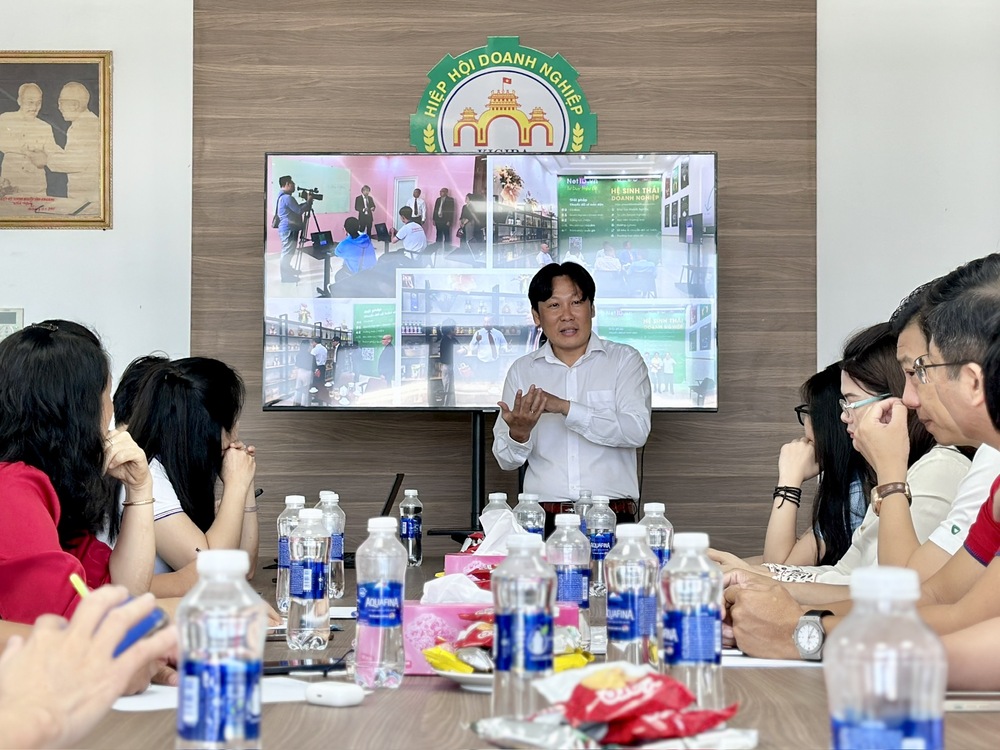 Ông Trương Vũ Linh – Chủ tịch Công ty Cổ phần Hiền Nhân Group tâm huyết trình bày giải pháp Hệ sinh thái KIGIBA