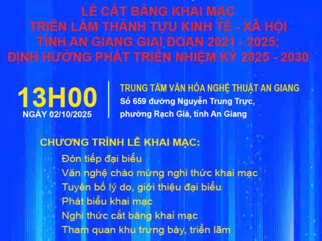 Chương trình: Lễ Cắt Băng Khai Mạc Triển Lãm