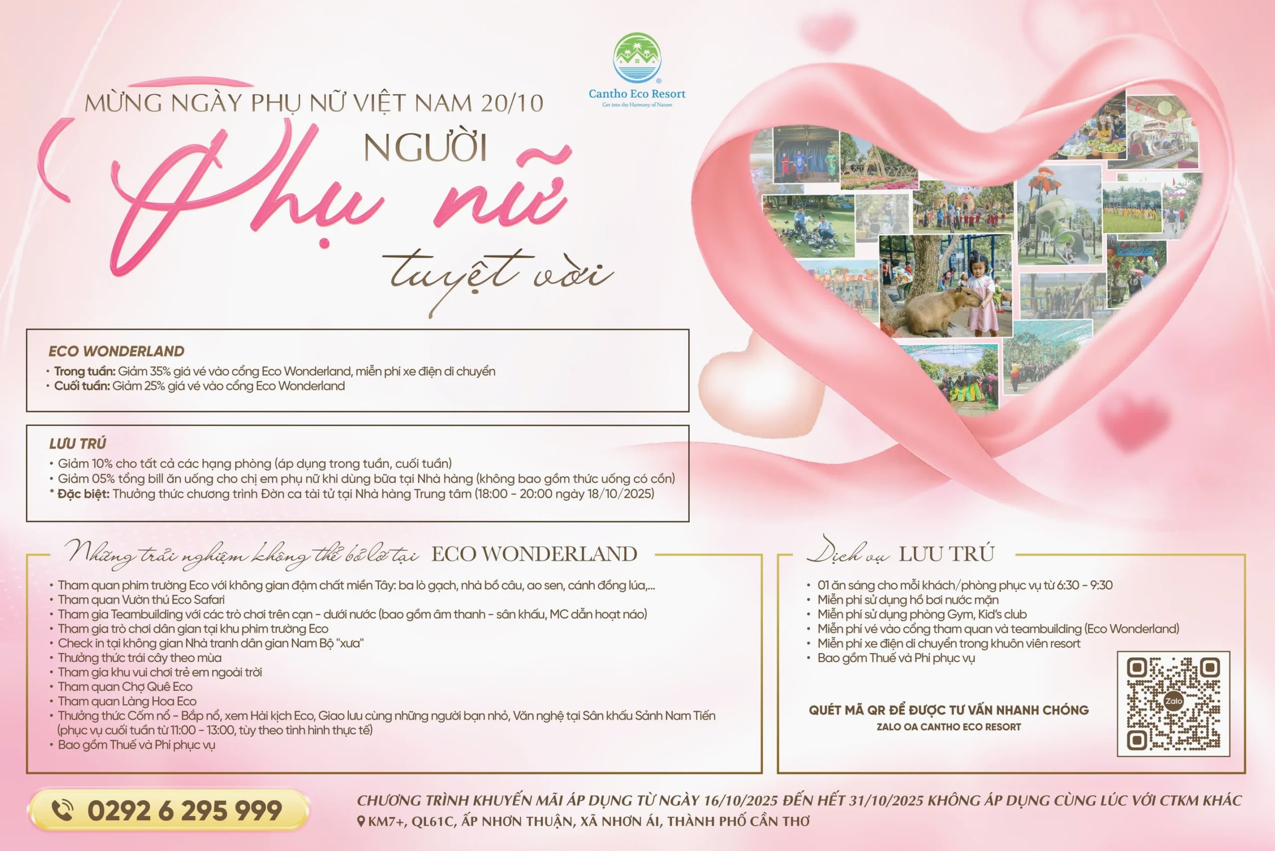 Cantho Eco Resort mừng ngày Phụ nữ 20/10 – Người phụ nữ tuyệt vời
