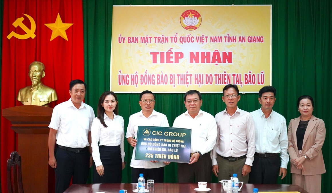 CIC Group ủng hộ đồng bào thiệt hại do thiên tai, bão lũ