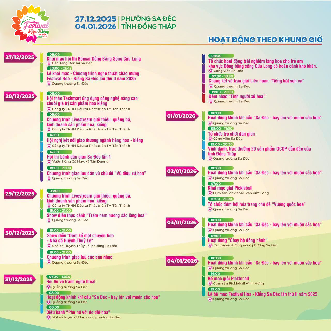 Hoạt động theo khung giờ