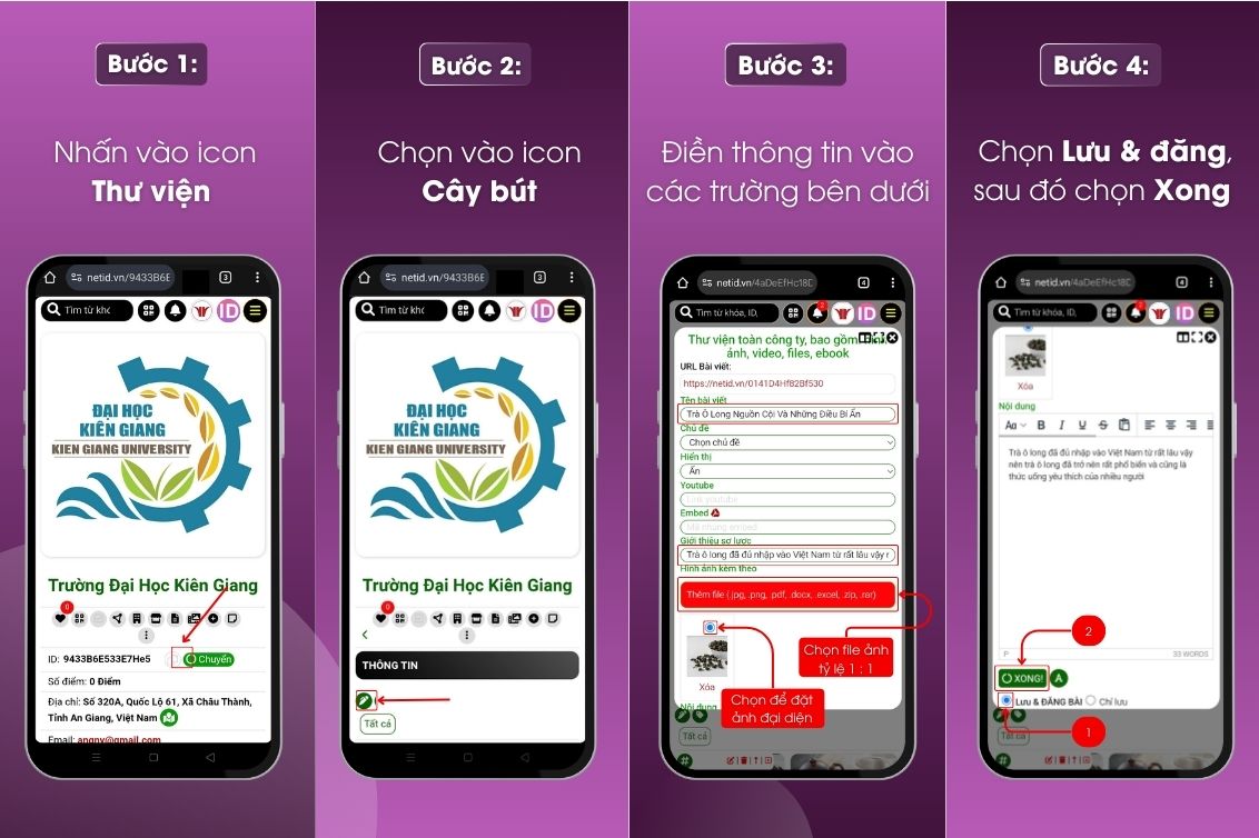 Cách tạo bài viết trong mục Thư viện